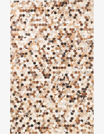 5' 1 x 8' Cowhide Leather Rug