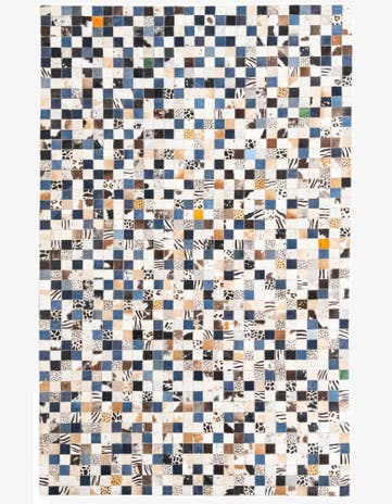 5' x 8' Cowhide Leather Rug