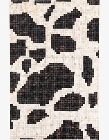 5' 2 x 8' Cowhide Leather Rug