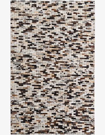 5' x 7' 10 Cowhide Leather Rug
