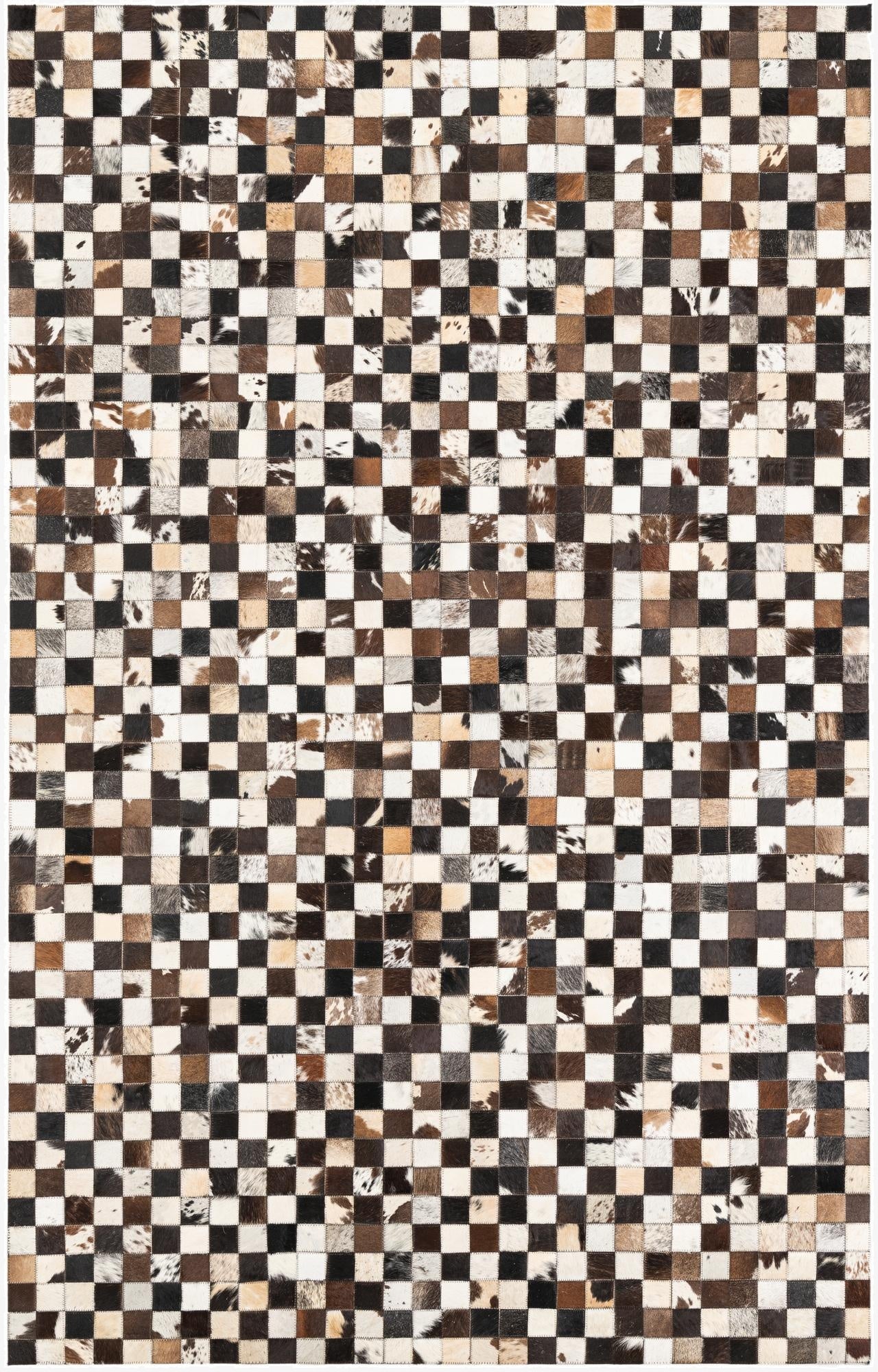 5' 1 x 8' 2 Cowhide Leather Rug