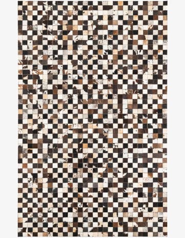 5' 1 x 8' 2 Cowhide Leather Rug
