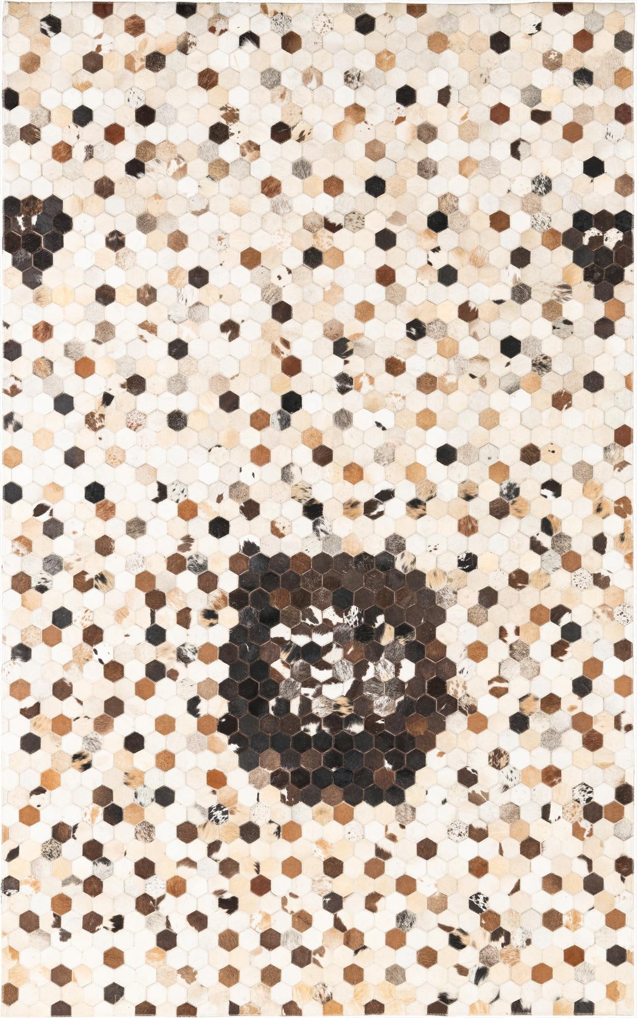 5' x 7' 10 Cowhide Leather Rug