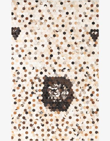 5' x 7' 10 Cowhide Leather Rug