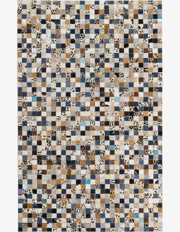 5' x 8' Cowhide Leather Rug