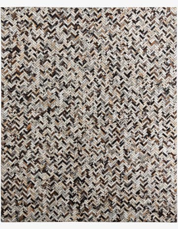 8' 1 x 9' 10 Cowhide Leather Rug