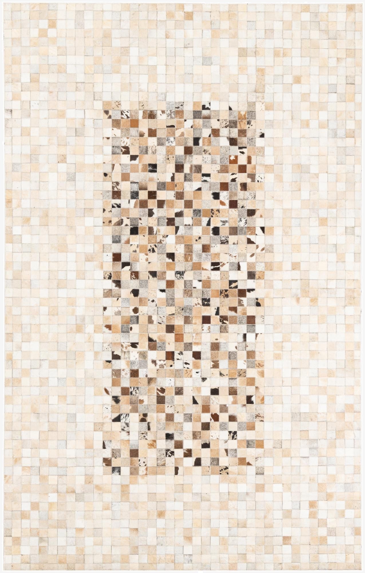 5' x 8' Cowhide Leather Rug