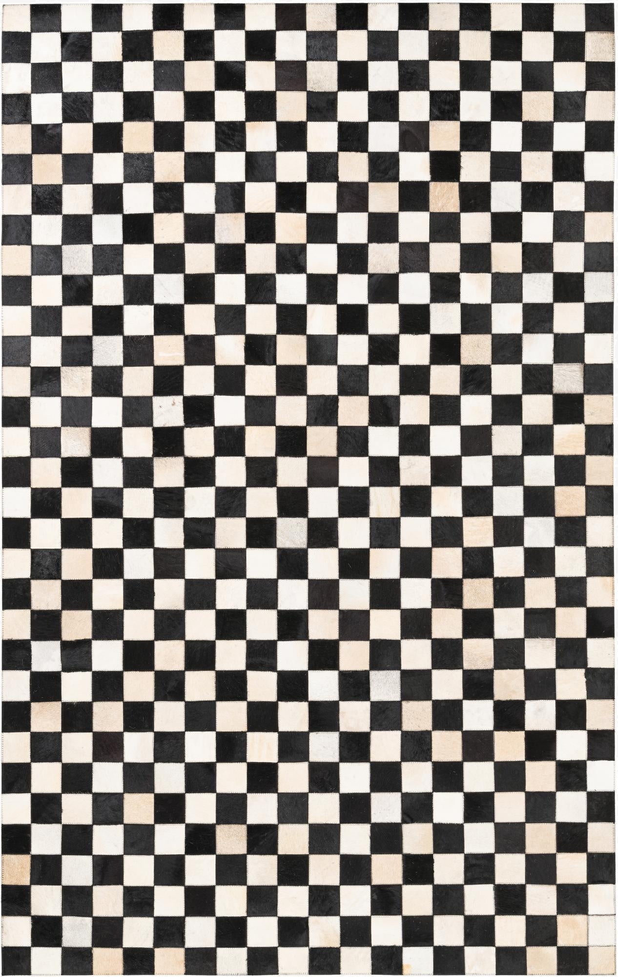 5' x 8' Cowhide Leather Rug