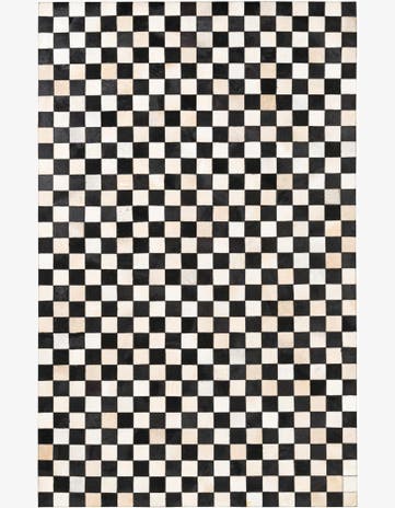 5' x 8' Cowhide Leather Rug