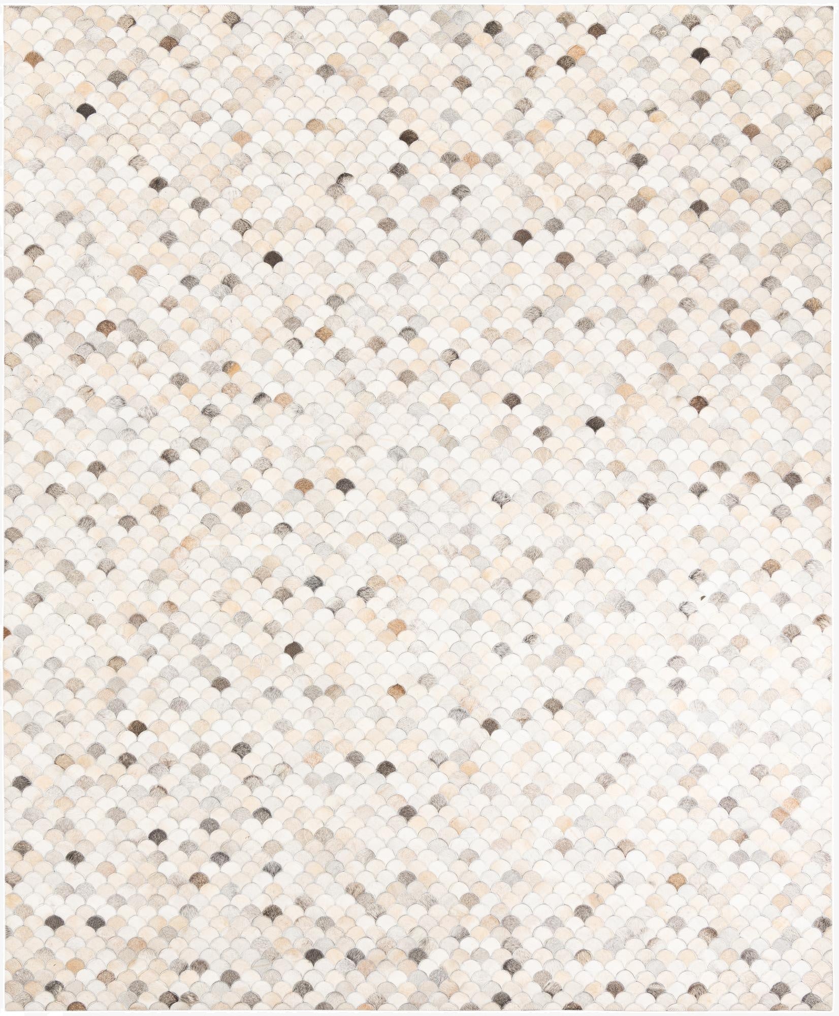 8' 2 x 9' 10 Cowhide Leather Rug