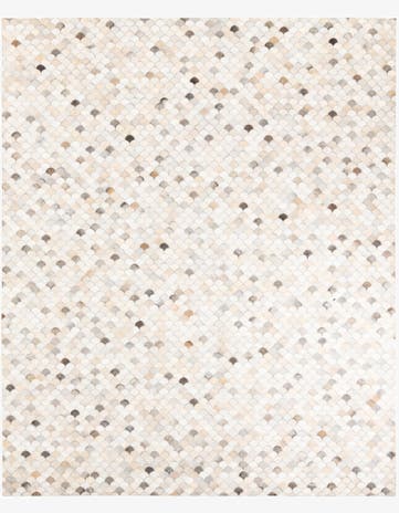 8' 2 x 9' 10 Cowhide Leather Rug