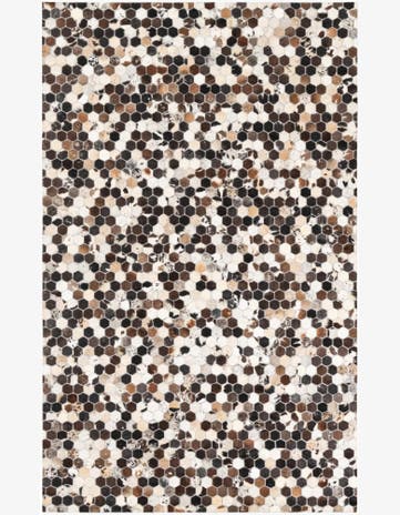 5' x 8' Cowhide Leather Rug