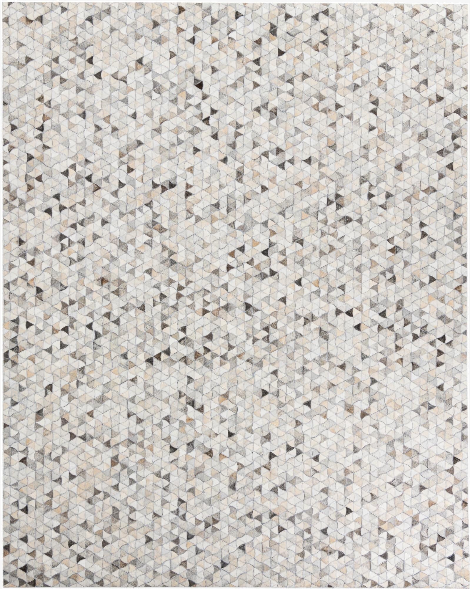 7' 10 x 9' 10 Cowhide Leather Rug