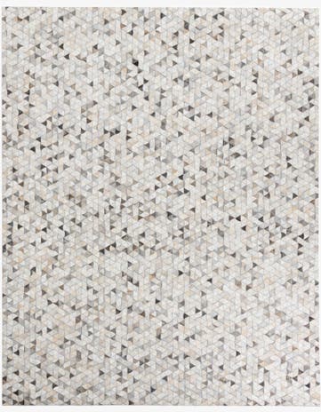 7' 10 x 9' 10 Cowhide Leather Rug