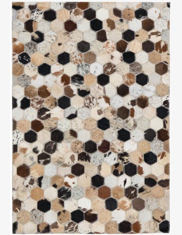 2' x 3' Cowhide Leather Rug