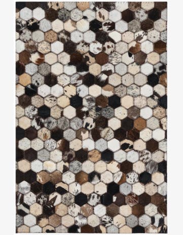 2' x 3' Cowhide Leather Rug