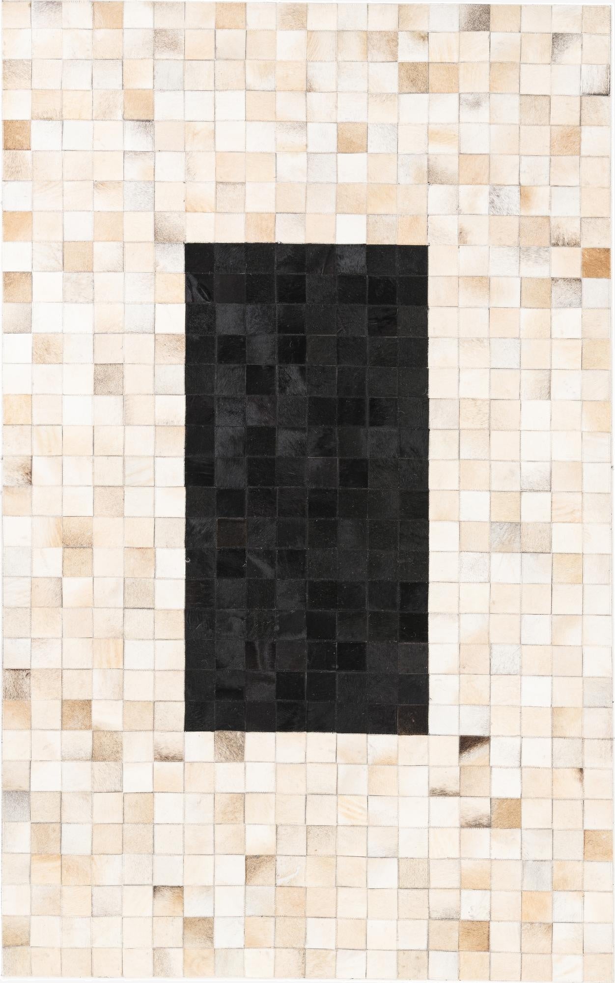 5' x 8' Cowhide Leather Rug