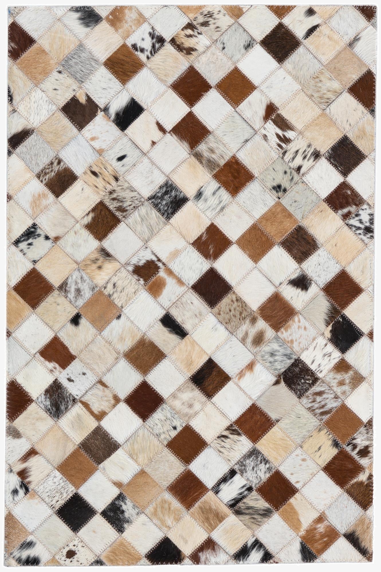 2' x 3' Cowhide Leather Rug