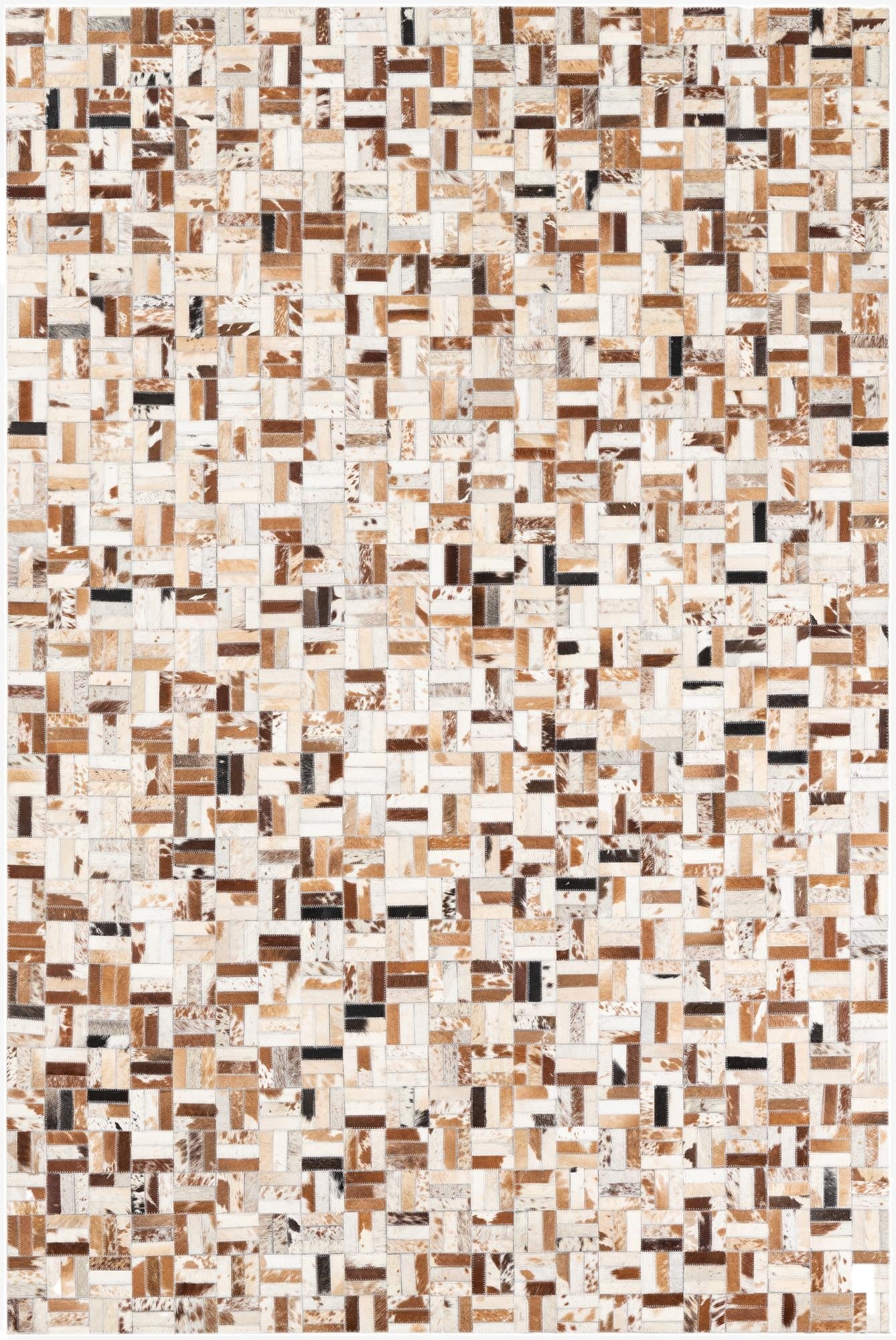 5' x 8' Cowhide Leather Rug