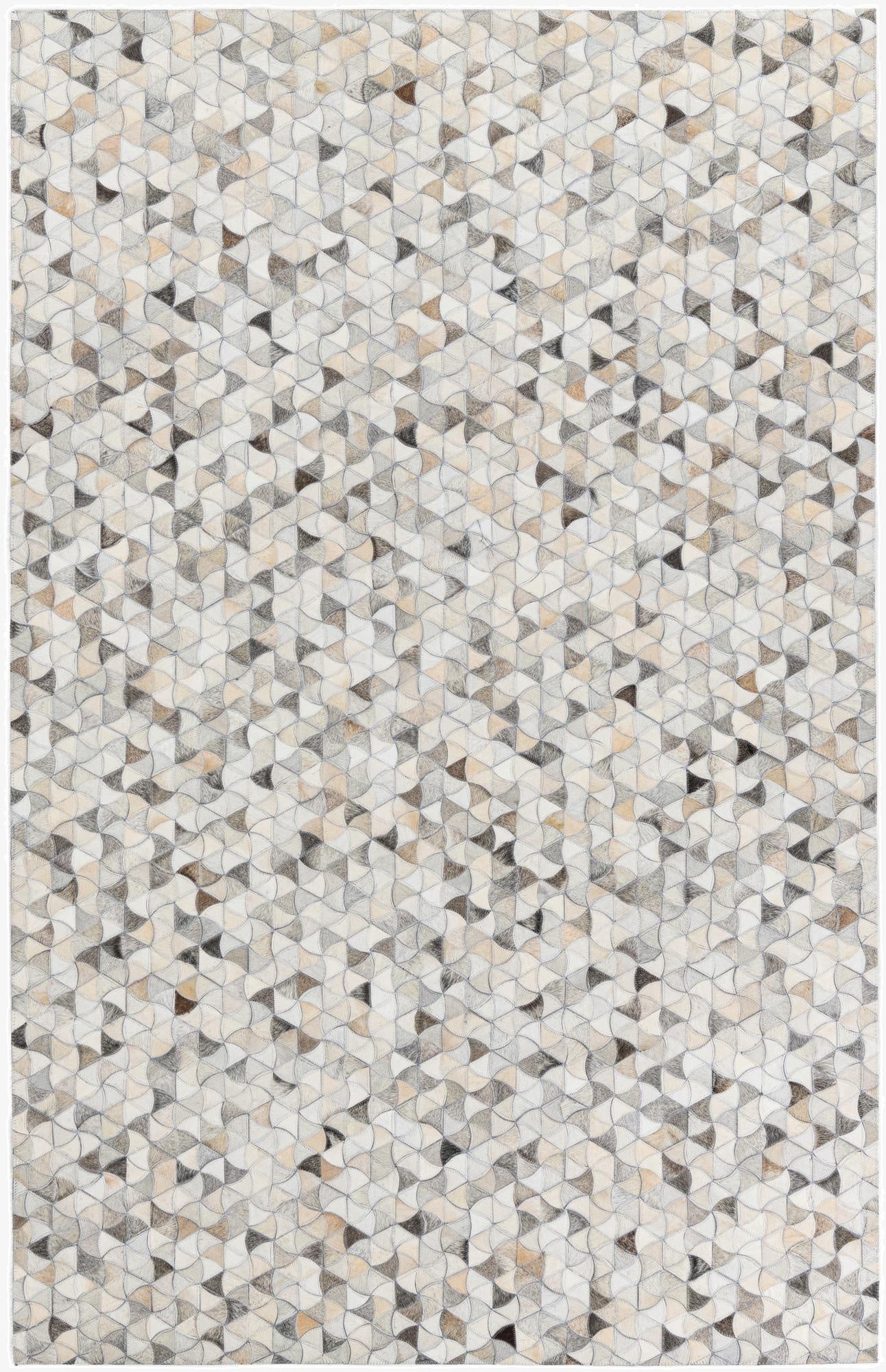 5' 1 x 8' Cowhide Leather Rug