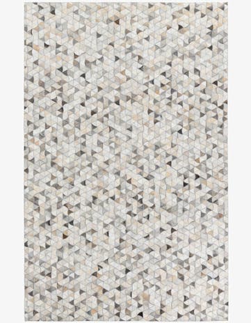 5' 1 x 8' Cowhide Leather Rug