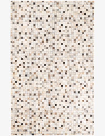 5' x 8' Cowhide Leather Rug