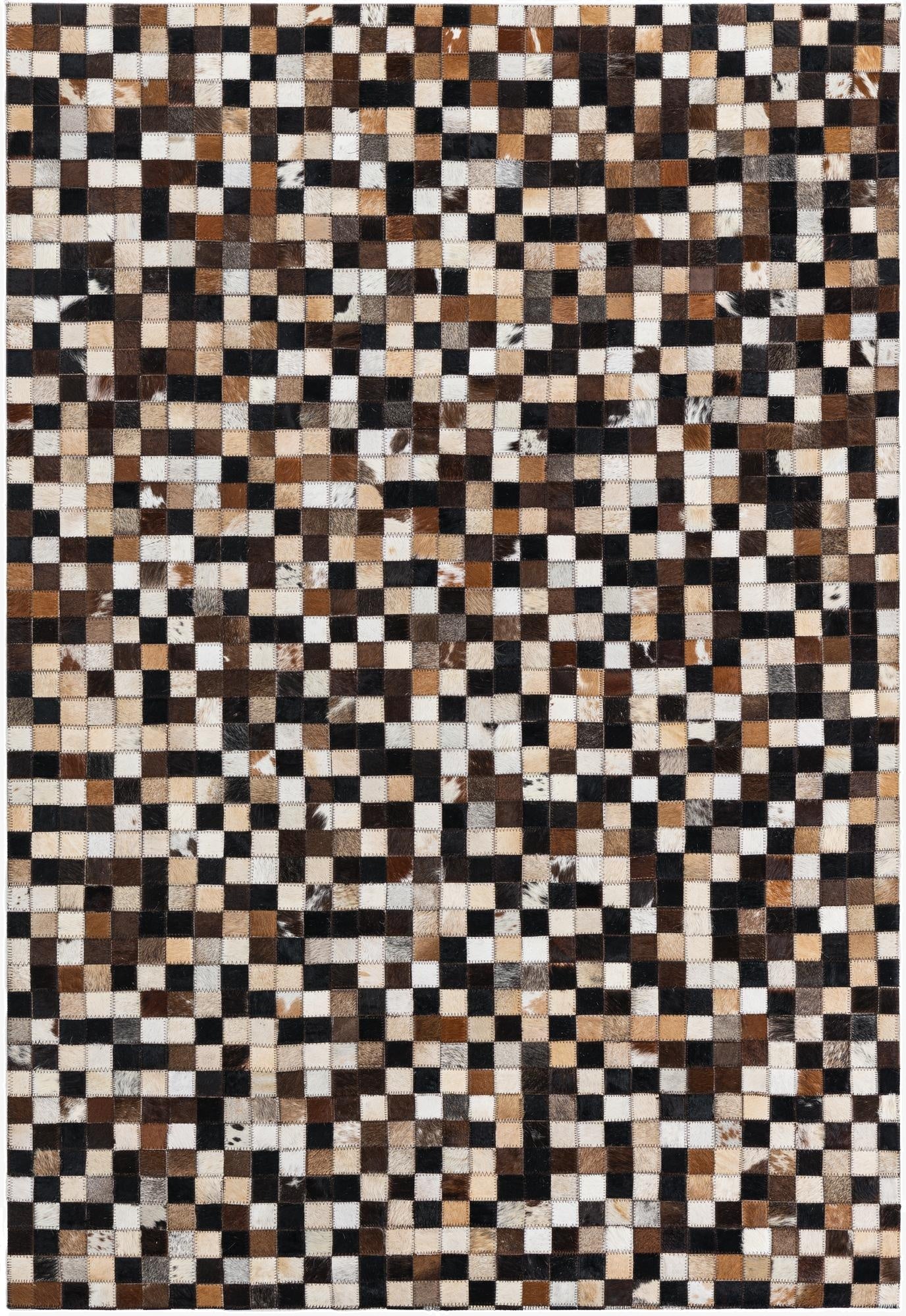 4' 1 x 6' 1 Cowhide Leather Rug
