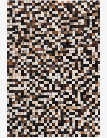 4' 1 x 6' 1 Cowhide Leather Rug