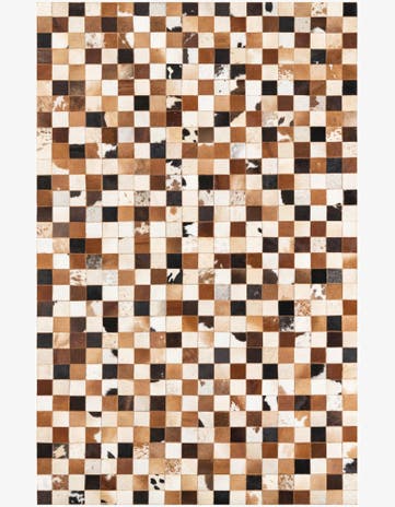 5' x 8' Cowhide Leather Rug