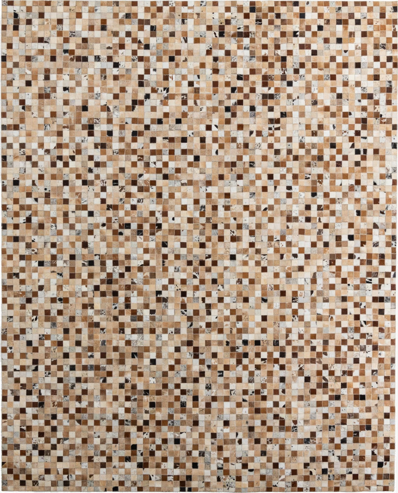 8' 1 x 10' Cowhide Leather Rug