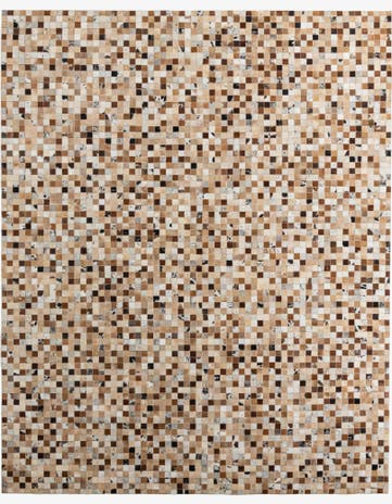 8' 1 x 10' Cowhide Leather Rug