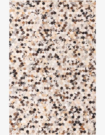 5' x 7' 10 Cowhide Leather Rug