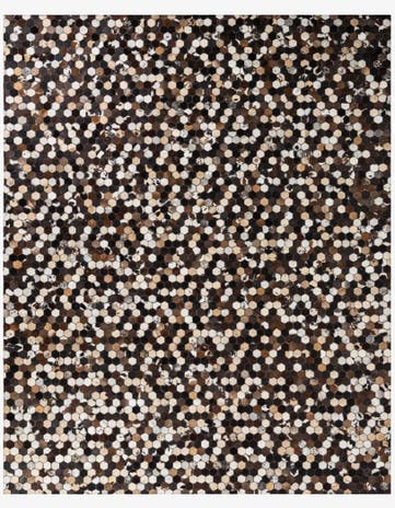 8' x 9' 10 Cowhide Leather Rug