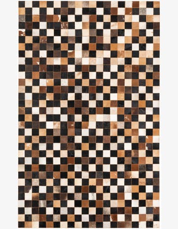 5' x 8' Cowhide Leather Rug