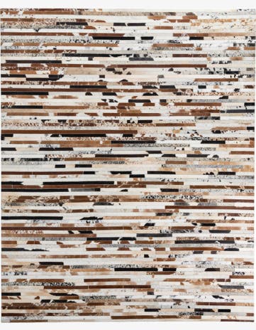 8' 1 x 10' Cowhide Leather Rug