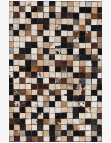 2' x 3' Cowhide Leather Rug