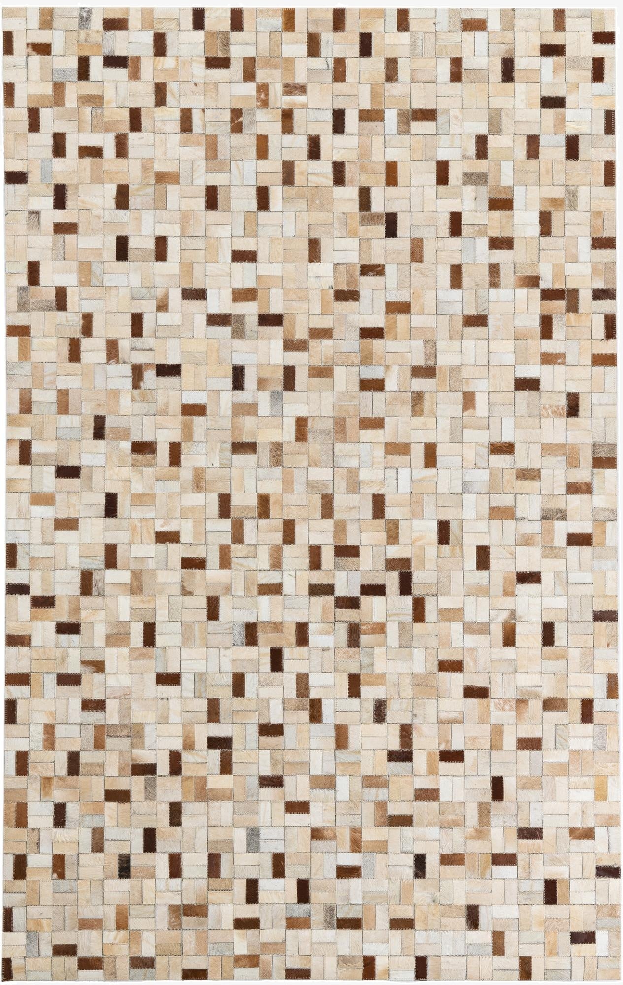 5' x 8' Cowhide Leather Rug