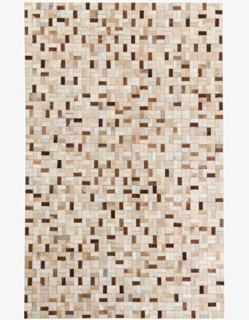 5' x 8' Cowhide Leather Rug