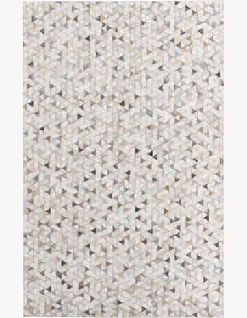 5' 1 x 8' Cowhide Leather Rug