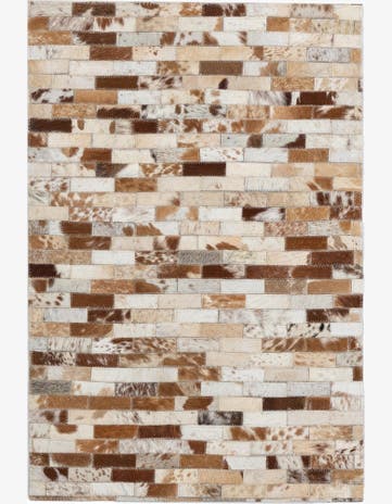 2' x 3' Cowhide Leather Rug