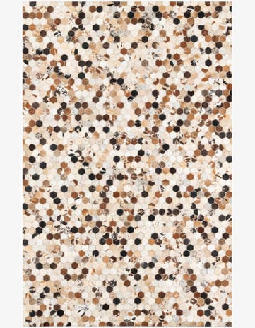 5' 1 x 8' Cowhide Leather Rug
