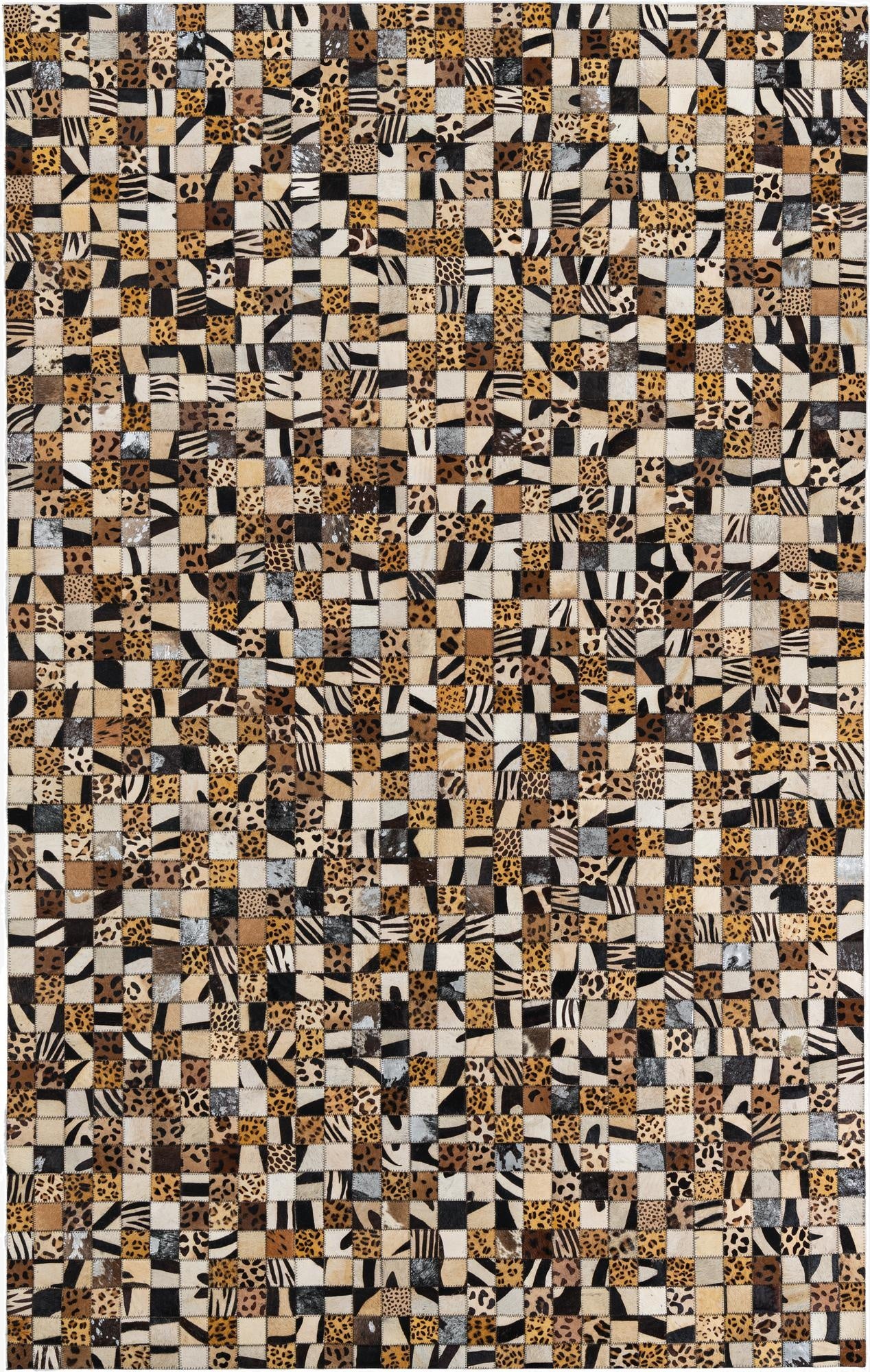5' x 8' Cowhide Leather Rug