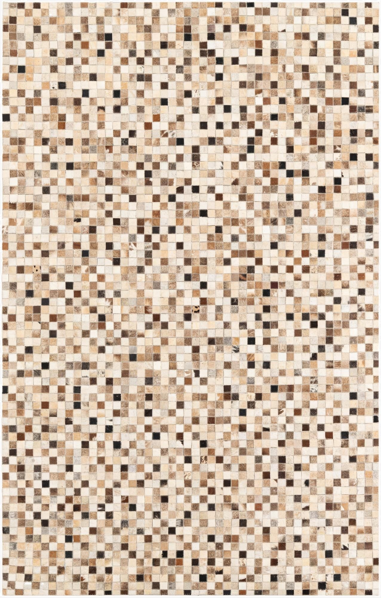 5' 1 x 8' Cowhide Leather Rug