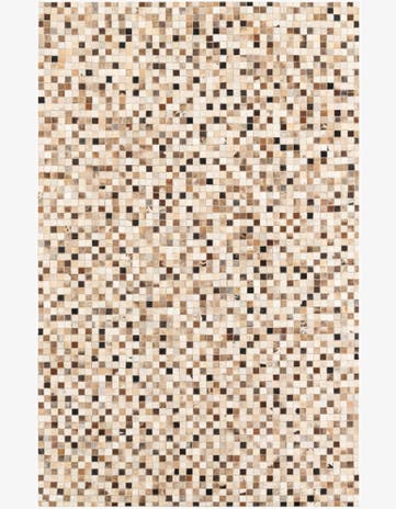 5' 1 x 8' Cowhide Leather Rug