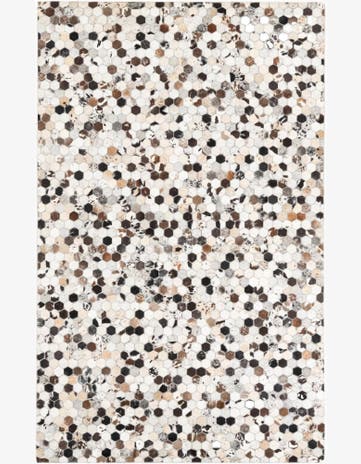 5' 1 x 8' 2 Cowhide Leather Rug