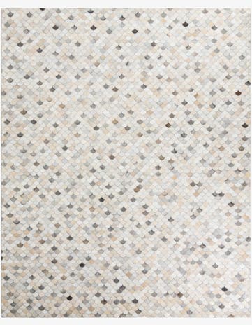 8' 1 x 10' 1 Cowhide Leather Rug