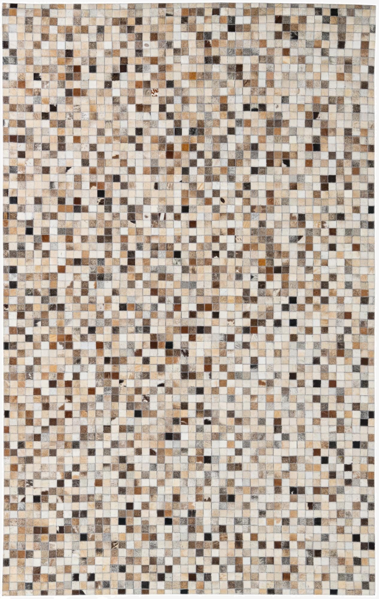 5' 1 x 8' Cowhide Leather Rug