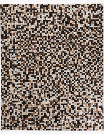 8' 1 x 10' Cowhide Leather Rug