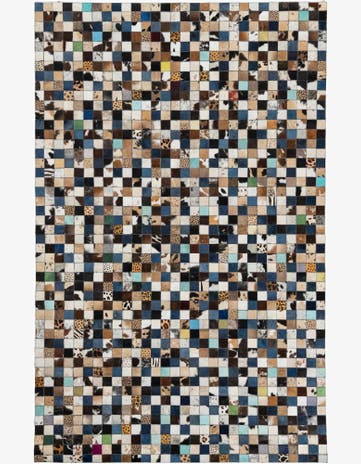 5' x 8' Cowhide Leather Rug