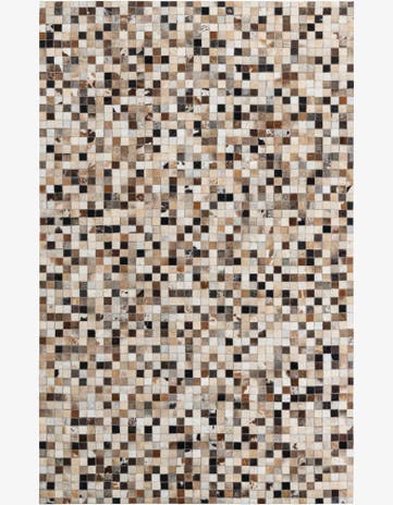 5' x 7' 10 Cowhide Leather Rug